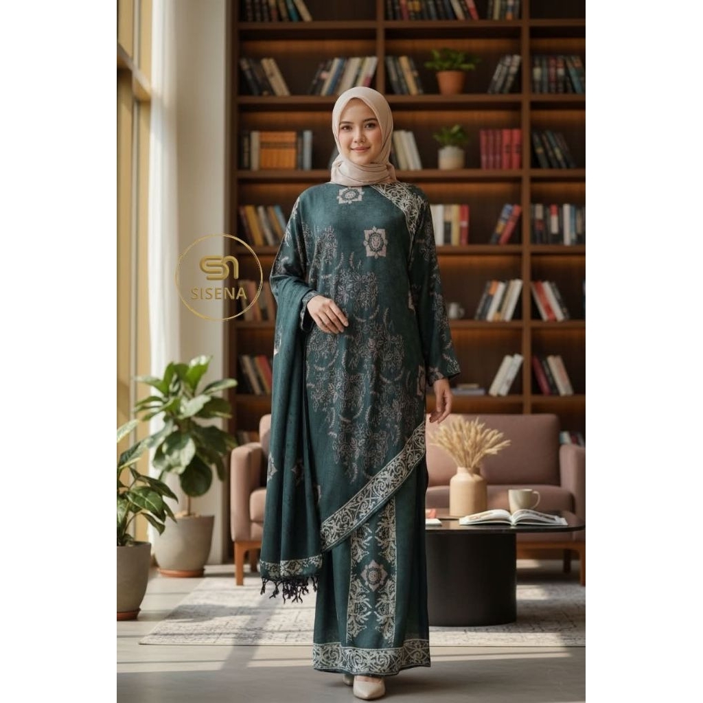 One Set Batik Premium Sabrina Sutra Viscose