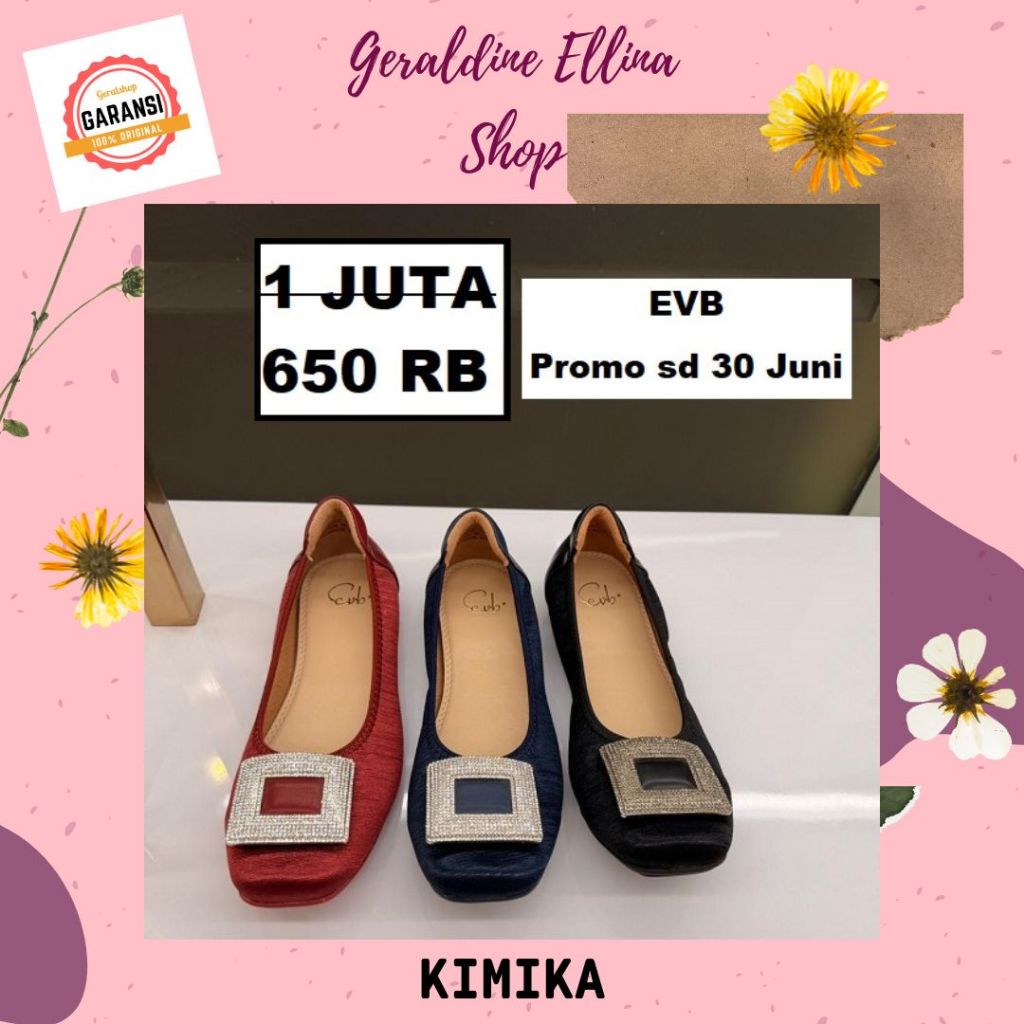 Sepatu flat shoes EVB wanita sale original store seri KIMIKA