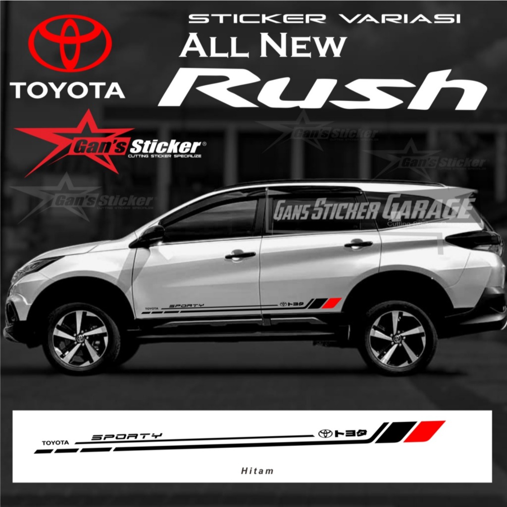 Variasi Stiker Cutting Toyota Rush Aksesoris Sticker Pintu Mobil Toyota Rush 2025 2026
