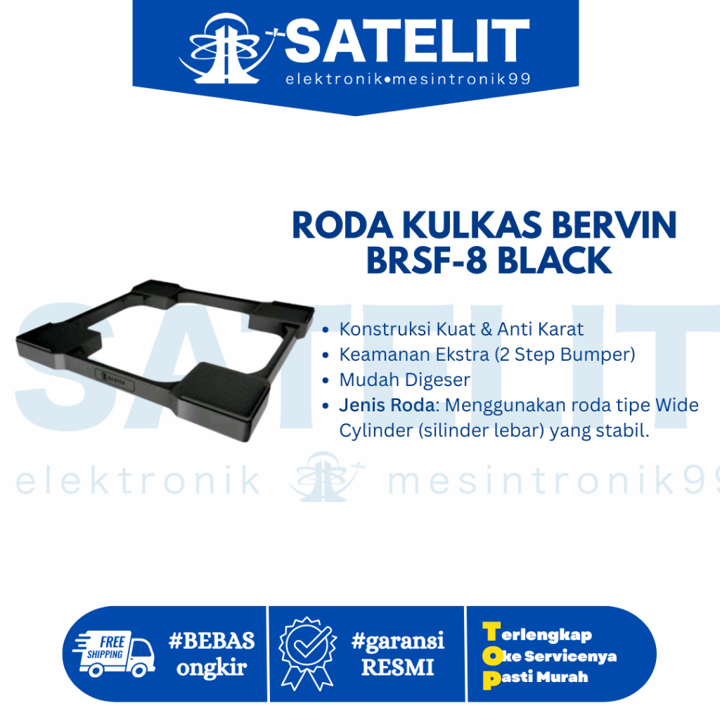 RODA KULKAS BERVIN BRSF-8 BLACK
