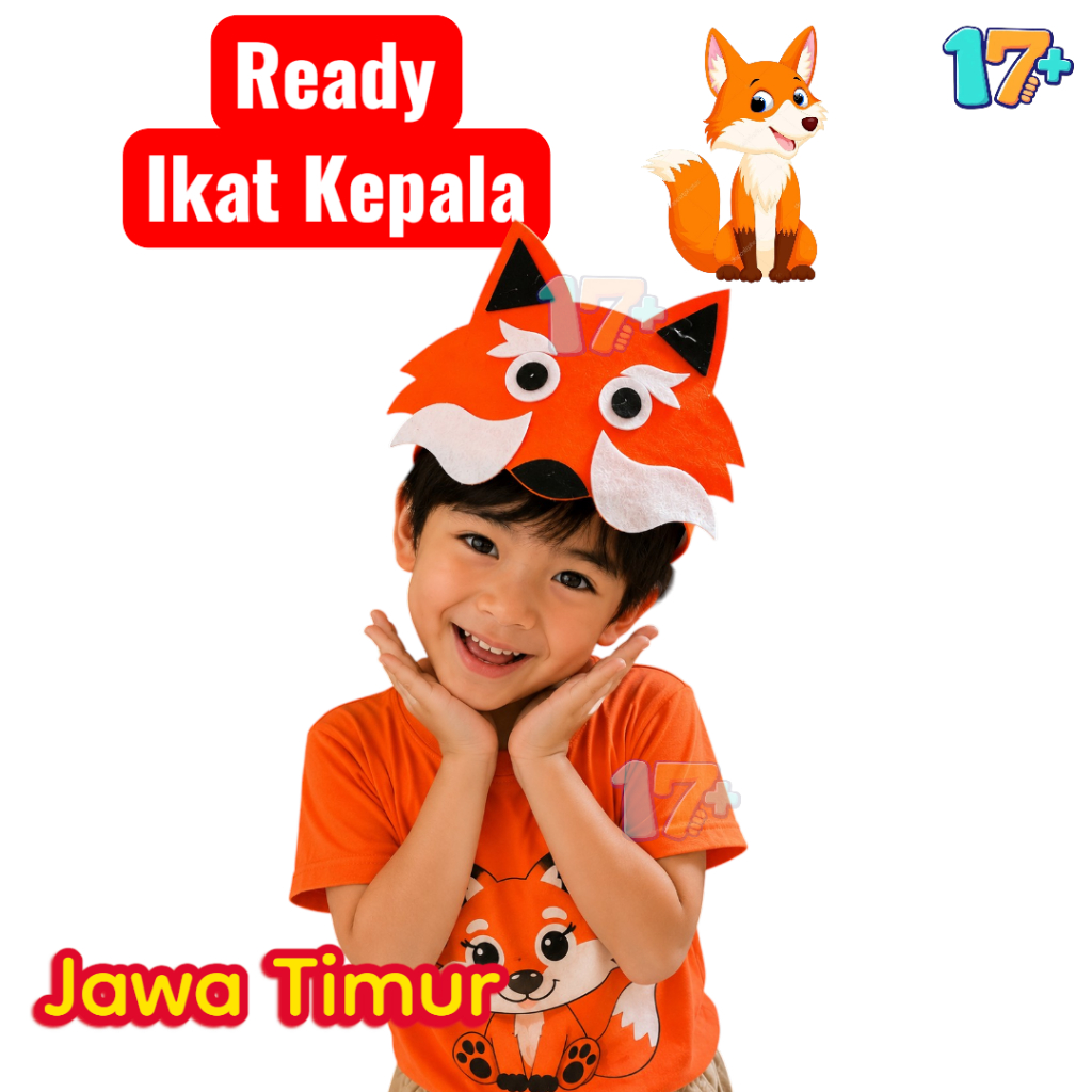 Headband Hewan Flanel Ikat Kepala Tema Hewan Hiasan Kepala Anak Tema Binatang Aksesoris Kepala Hewan
