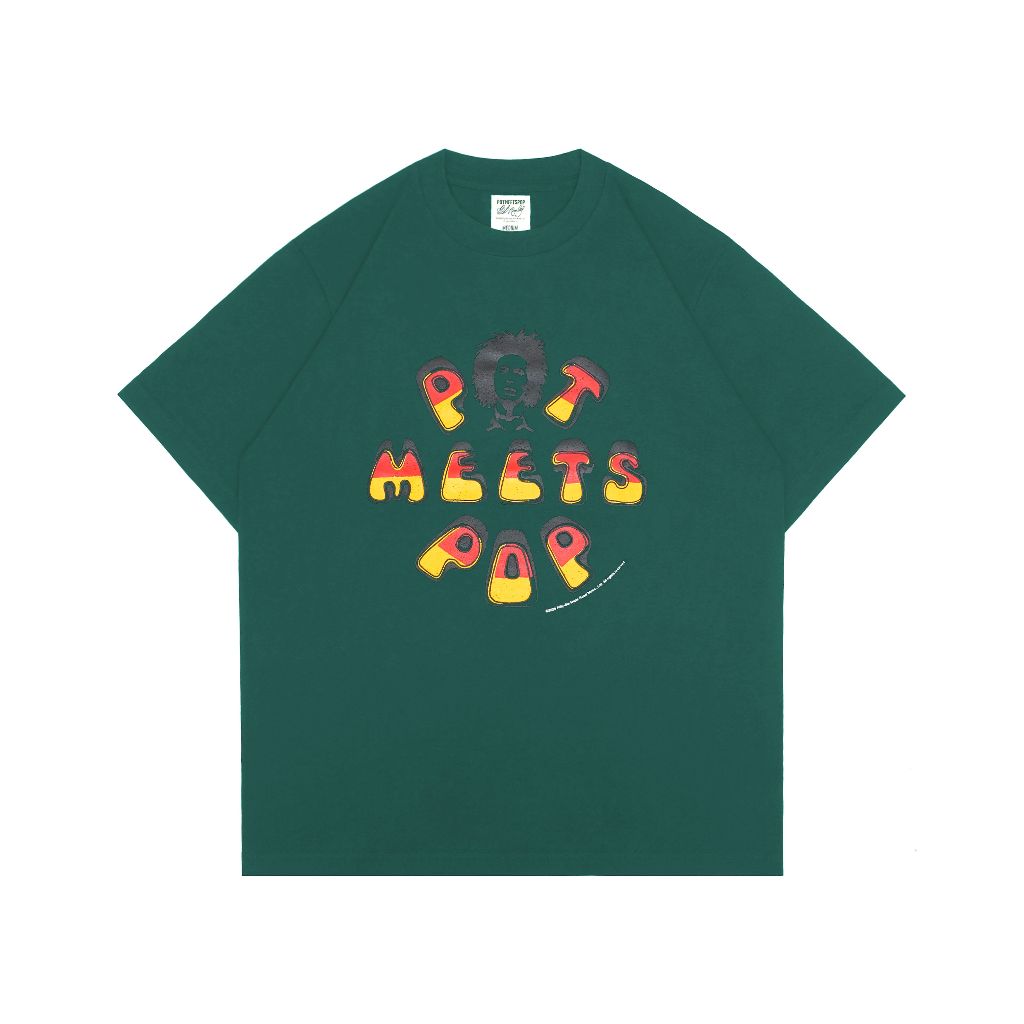 Pot Meets Pop x Bob Marley - Tuff Gong Tee Green- Tshirt