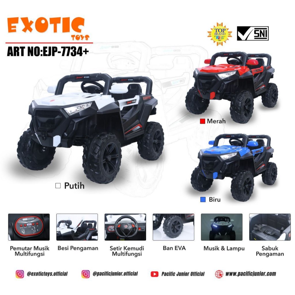 TERBARU MOBIL AKI ANAK EXOTIC EJP 7734+ BAN KARET EVA MOBILAN AKI