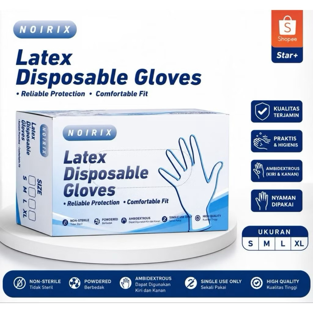 Sarung Tangan Latex Handscoon 2pcs Ukuran L