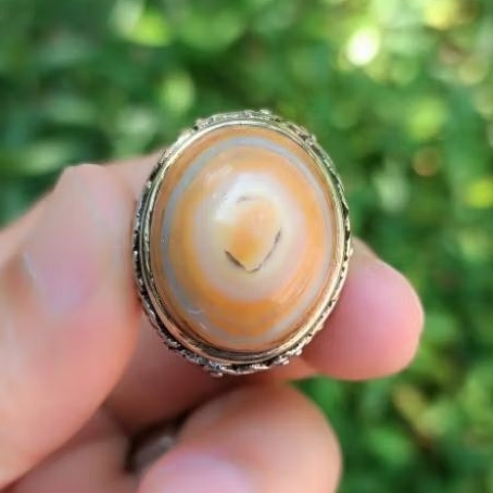 Natural Cincin Sulaiman Puser Mata Dewa Ring Alpaka Kode 260110
