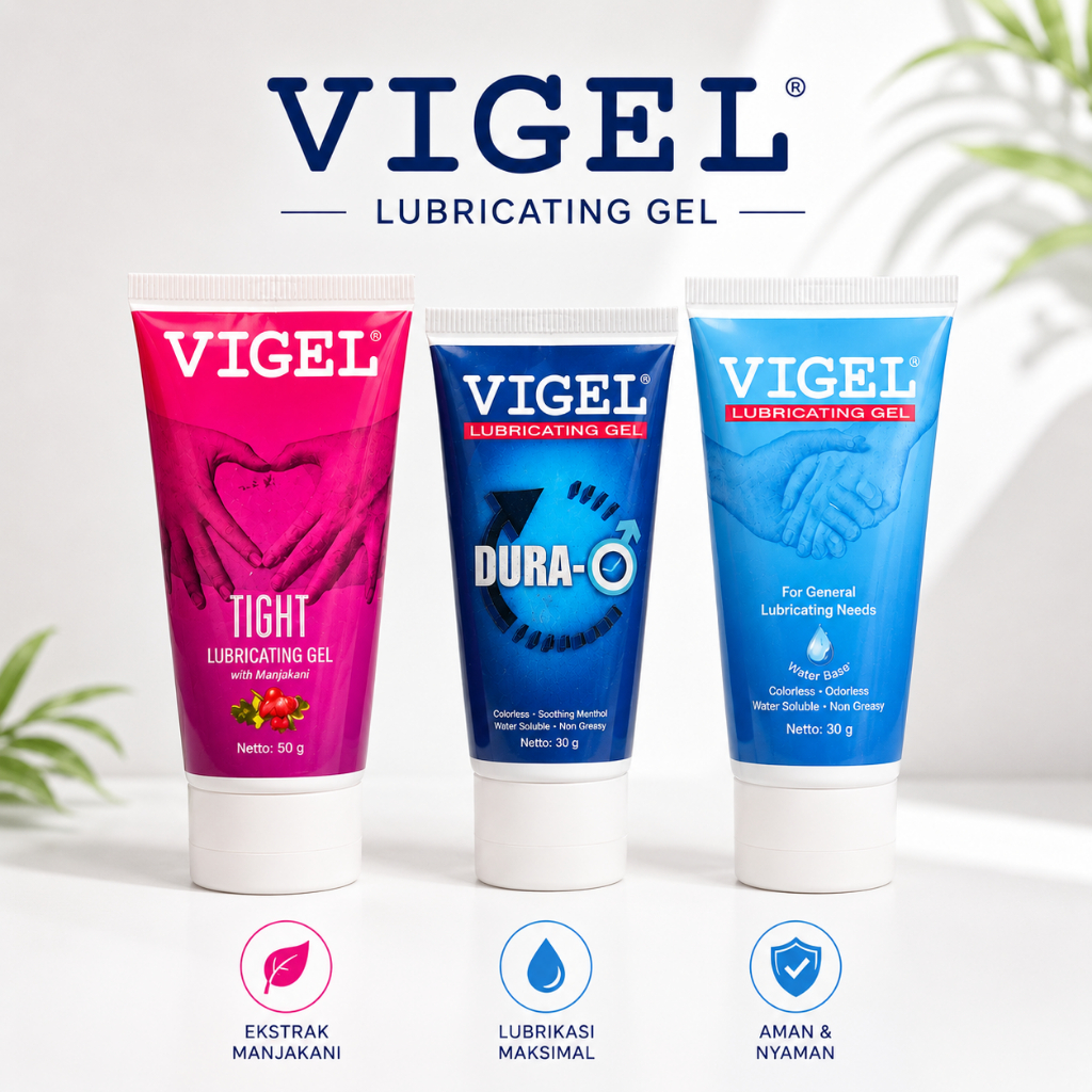 VIGEL Lubricating Gel Original 30g & 50g - Water Based, Tidak Lengket, Nyaman Digunakan