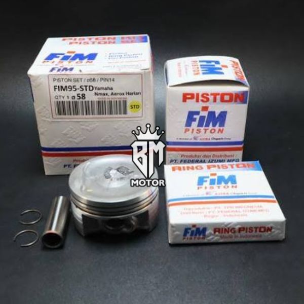 Piston Seher Set FIM 95 NMax Aerox Pin 14 58 58.5 59 59.5 60
