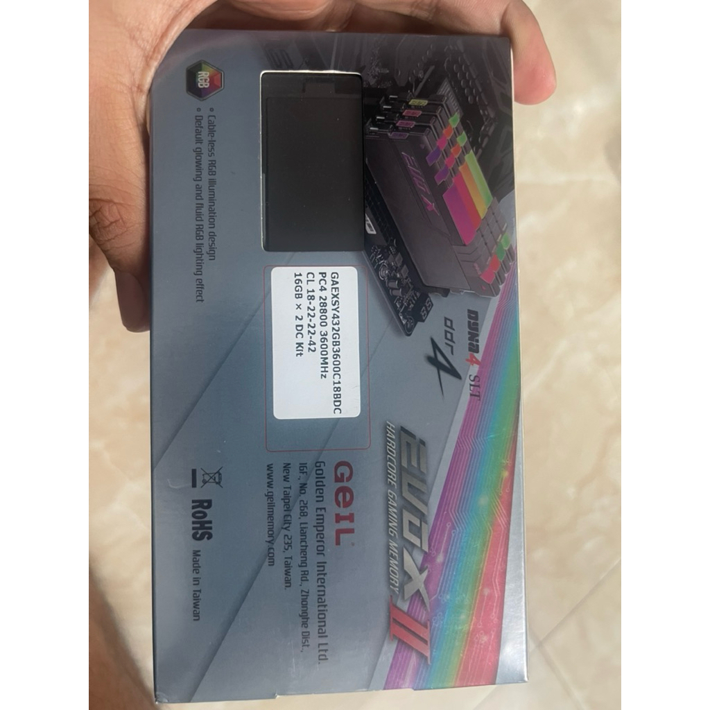 RAM DDR4 Geil Evo X II 16x2 32Gb (3600Mhz)