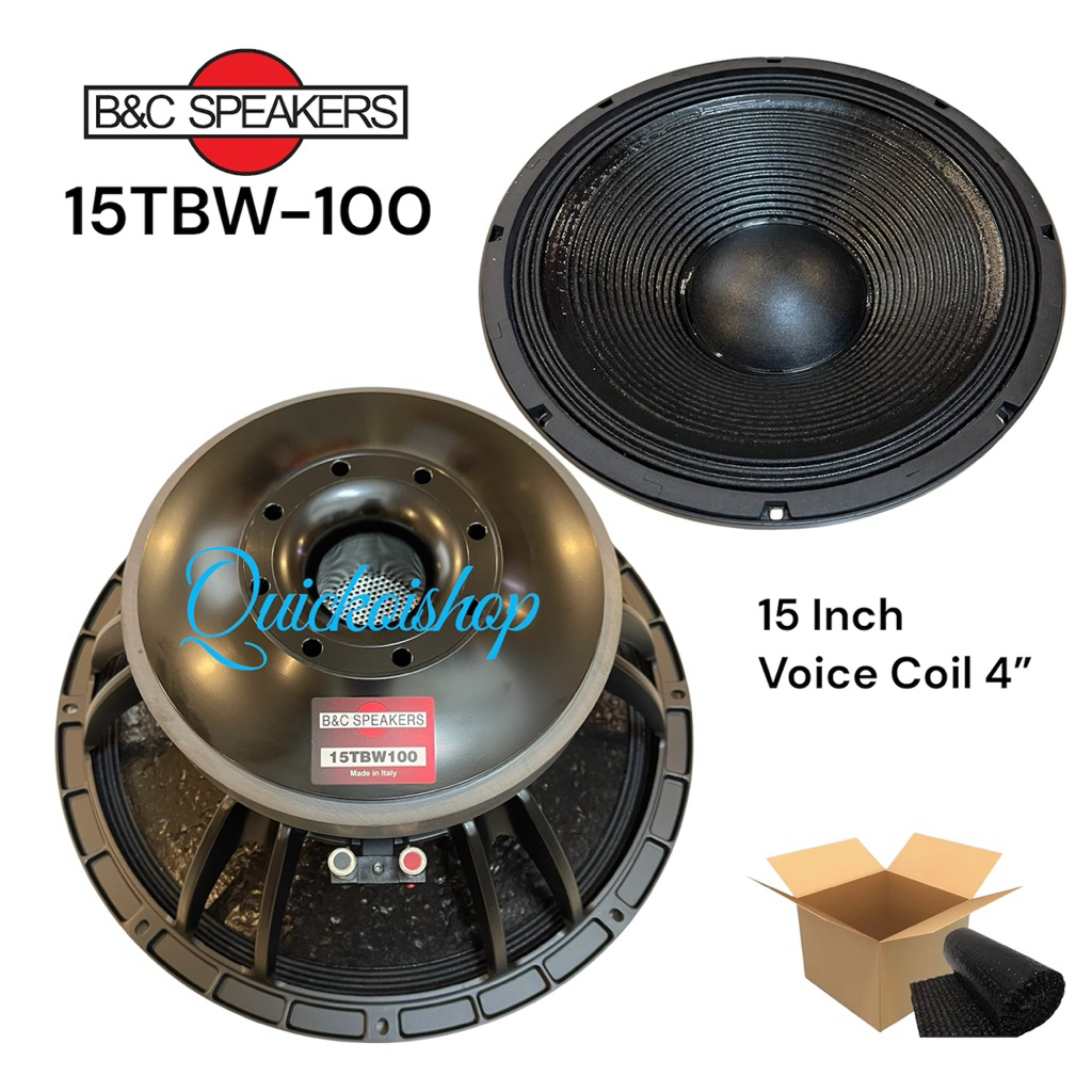 Speaker Komponen 15 Inch B&C 15TBW100  bnc 15tbw100  Magnet Cembung  Double Coating VC 4”