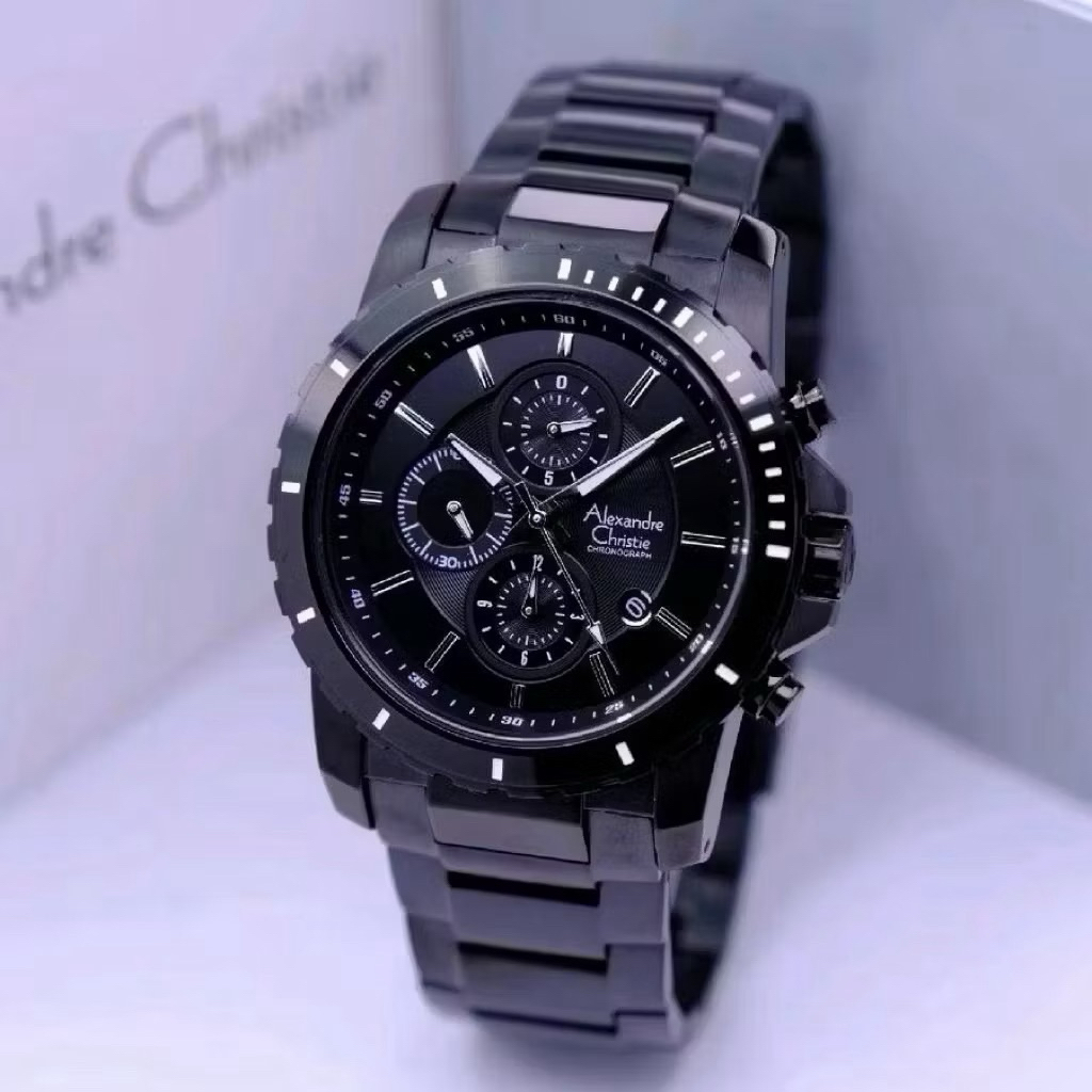 Jam Tangan Pria Alexandre Christie Chronograph Rantai Sport | Alexander Christie Original