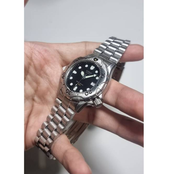 jam tangan casio mdp 801 scuba diver mesin swiss eta rare vintage