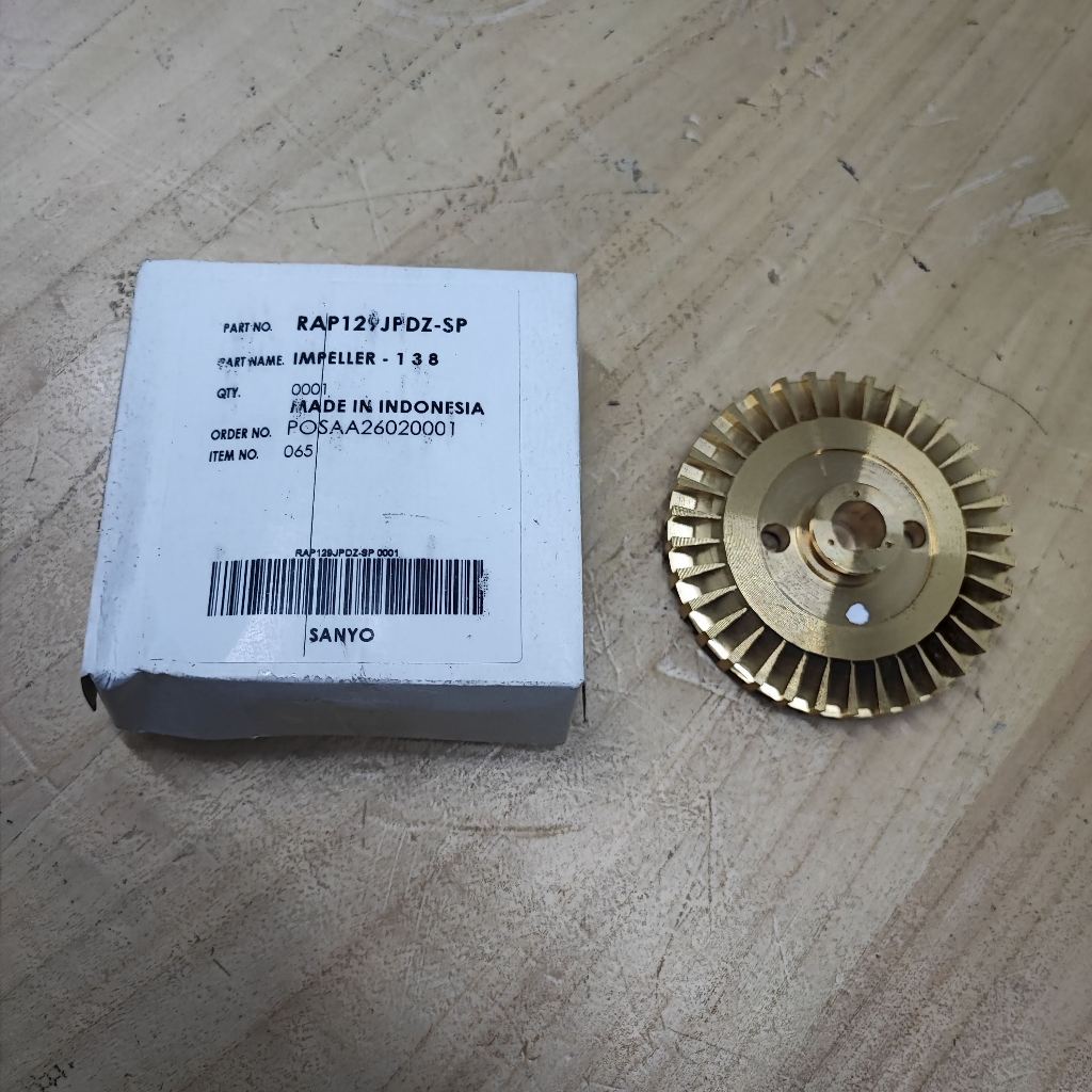 Impeller Sanyo PWH 138 C Asli | impeller pompa air pwh138cs p-wh138c-s kuningan
