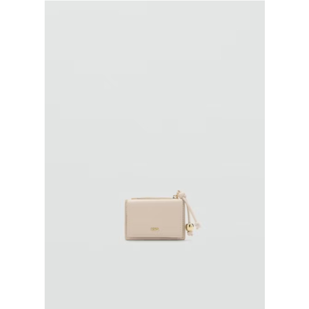 MANGO Faux-leather purse with bead detail