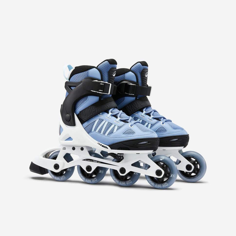 Decathlon OXELO/BTWIN  Sepatu Roda Anak Fit 5 Jr - Biru/Putih - 8828265
