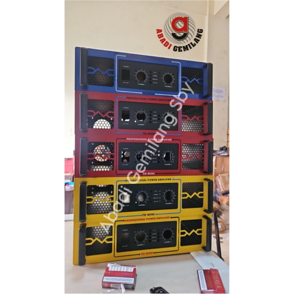 Box Power Amplifier TD MINI by AW Louds 2U WARNA MERAH/Box Power 2U TD MINI MERAH
