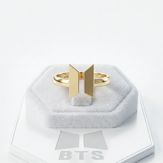 Cincin BTS Logo Army Premium Suasa Kuningan Asli Lapis Emas Gold Rosegold Silver Custom - JND Jewell