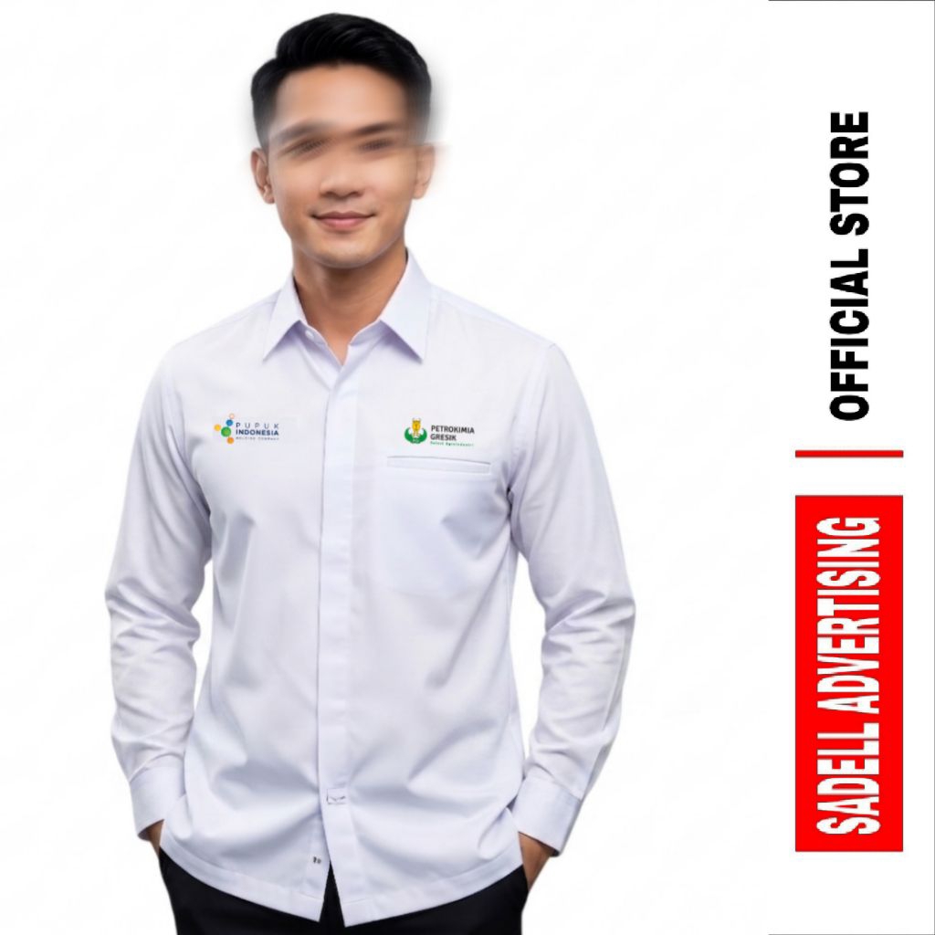Kemeja PUPUK INDONESIA GRESIK Lengan Panjang / Pendek / Baju Kerja Pupuk Indonesia Gresik / Seragam 