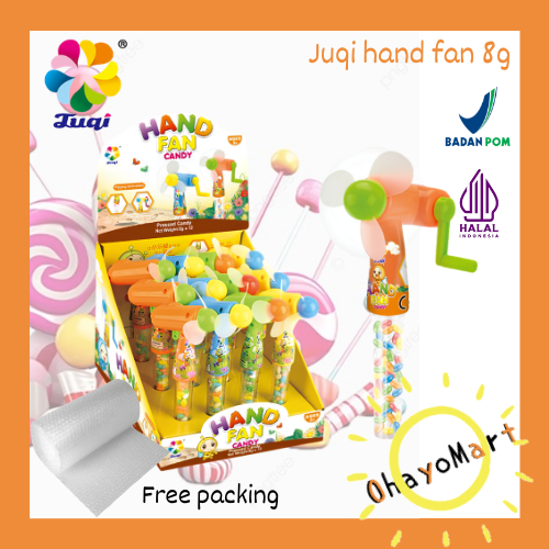 JUQI Happy bee fan candy / Juqi Mainan kipas unik isi permen 8grm