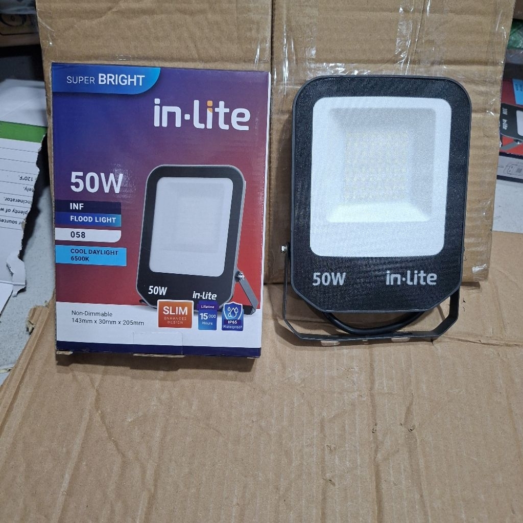 In-Lite Lampu sorot LED INLITE 50 watt putih white ip65  flood light