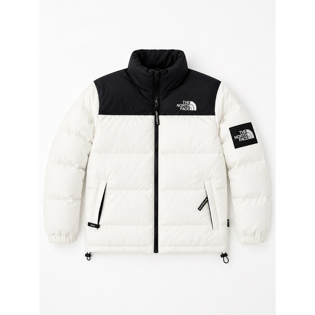 The North Face Puffer Jacket Putih Hitam