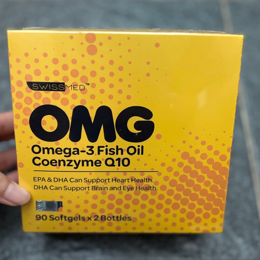 READY SWISSMED OMG Omega-3 Fish Oil Coenzyme Q10 ORIGINAL MALAYSIA