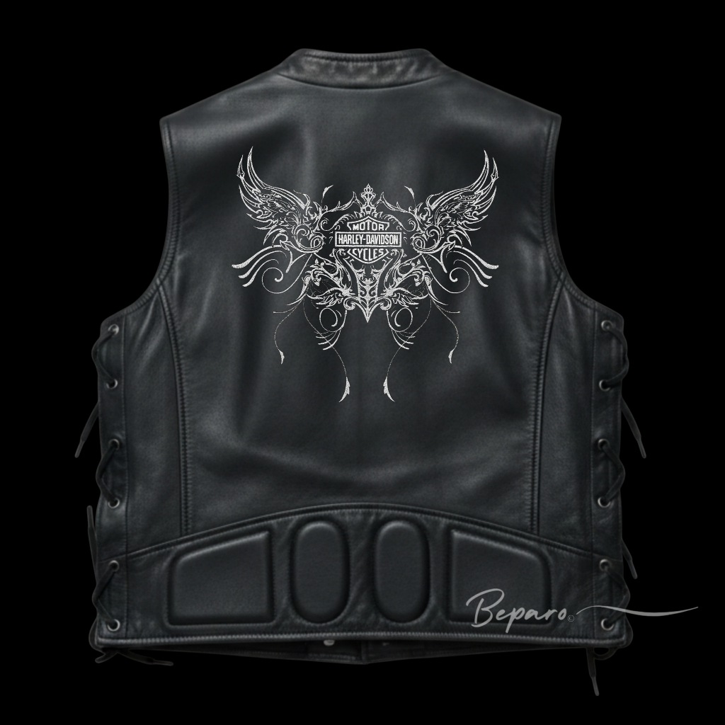 Rompi Vest Kulit HD Harley Davidson