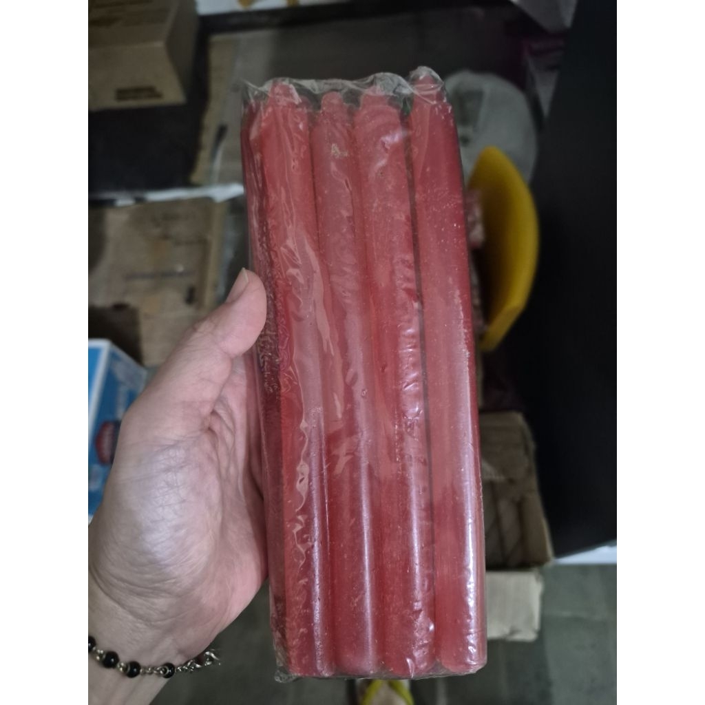 Lilin merah jumbo 8 batang