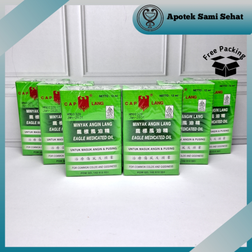 6 PCS CAP LANG MINYAK ANGIN LANG PPO 12 ML