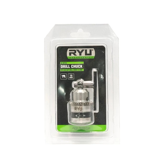 Ryu 3/8" Drill Chuck - Kepala Chuck Bor 10mm & 13mm + Kunci Pemutar