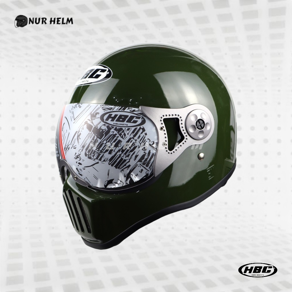 HBC Cakil Pilot Solid - Army Gloss - Helm Retro