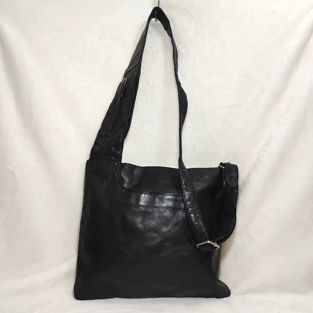 [PRELOVED] Tas kulit asli Kulas Sling bag Slempang Pria laki Hitam - Radley