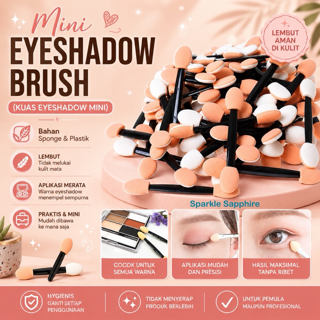 EYESHADOW MINI BRUSH • KUAS EYESHADOW APLIKATOR Eyeshadow Makeup Brush Disposable Lip Eyeliner