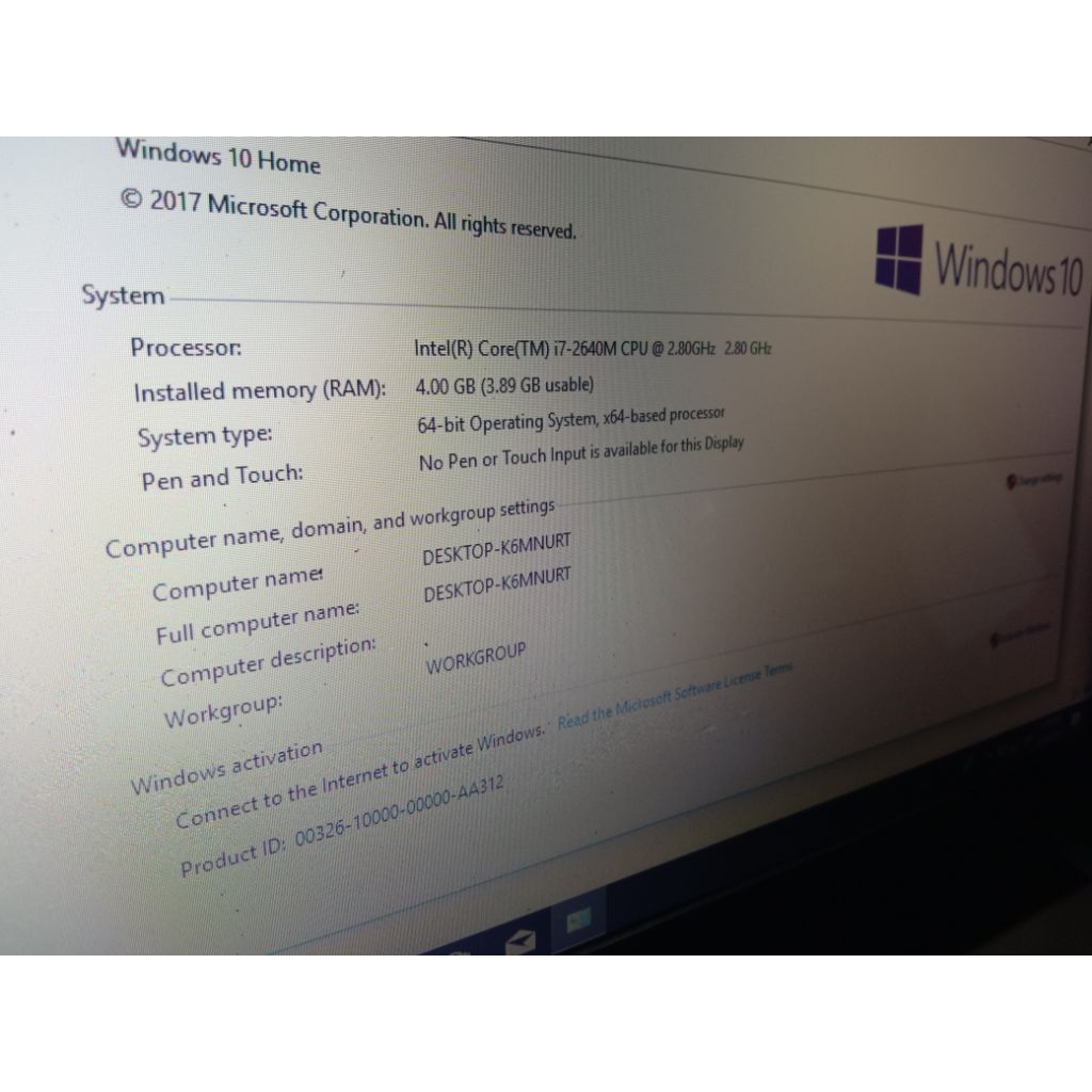 Mobo Mainboard laptop Axio RNE Core i7