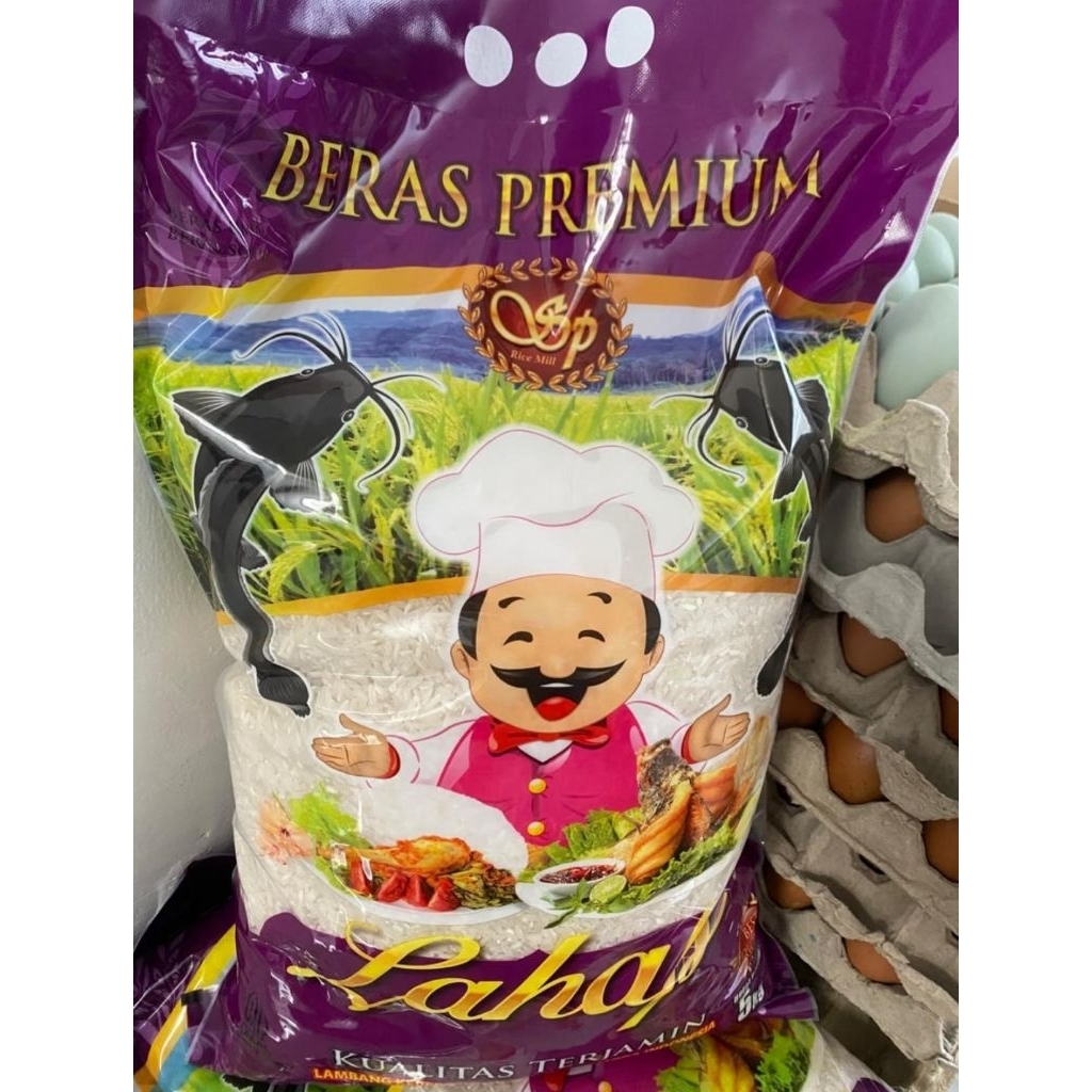Beras Premium Lahap 5kg - Lembut, Harum, dan Gurih