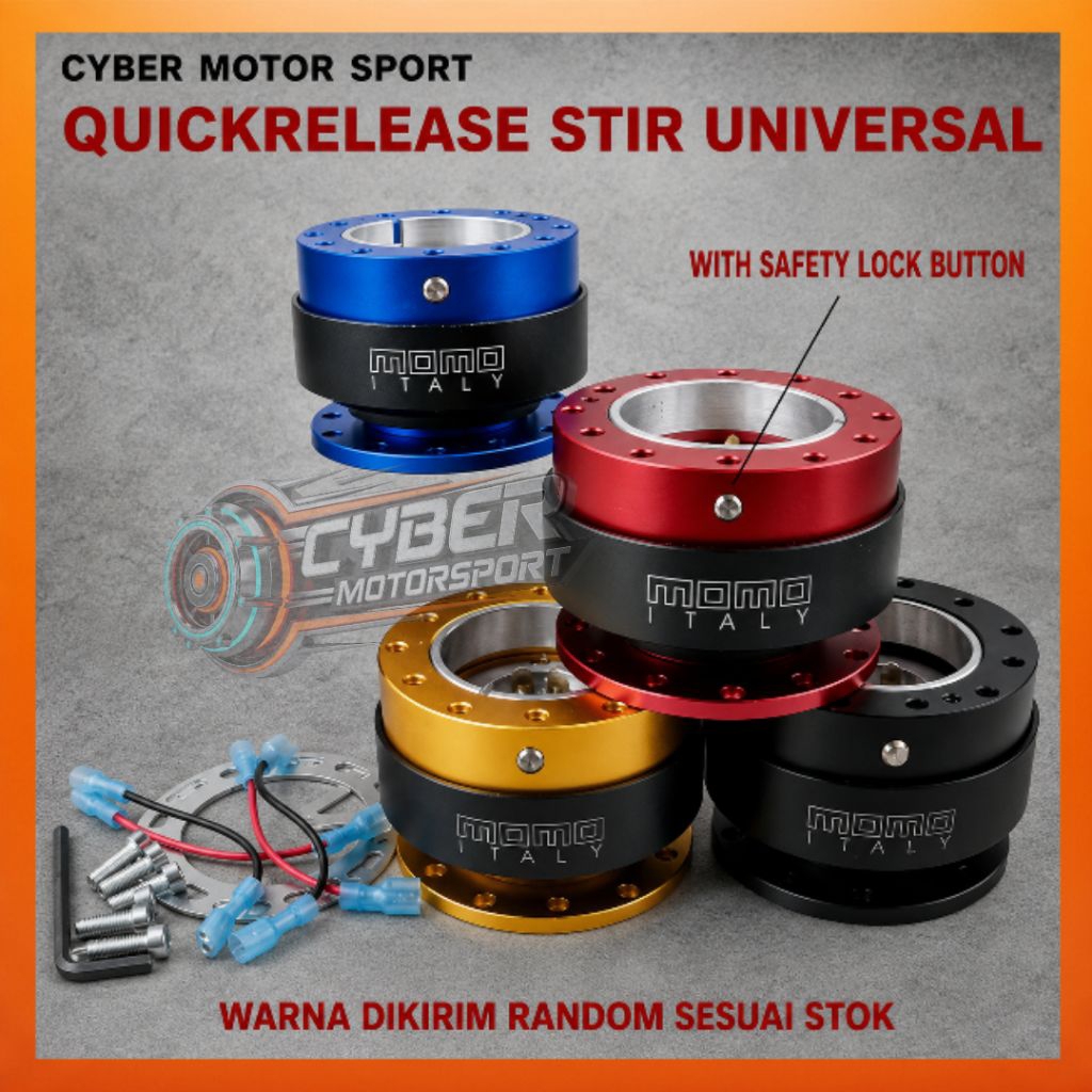 Quickrelease hub boskit setir mobil universal. lepas pasang stir racing sekali klik . momo hub steer