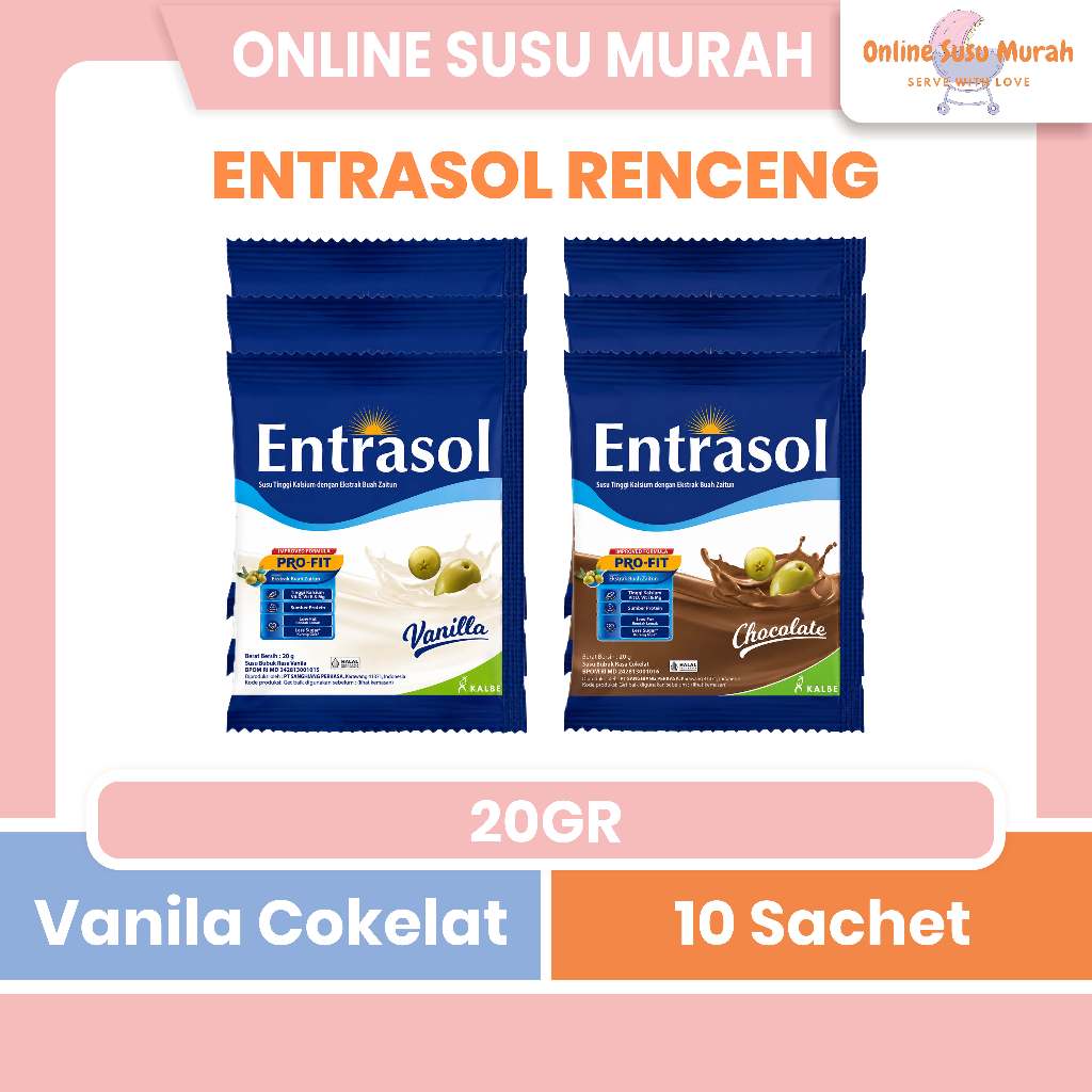 ENTRASOL SACHET VANILA COKLAT 10 SACHET x 20 GRAM SSSC