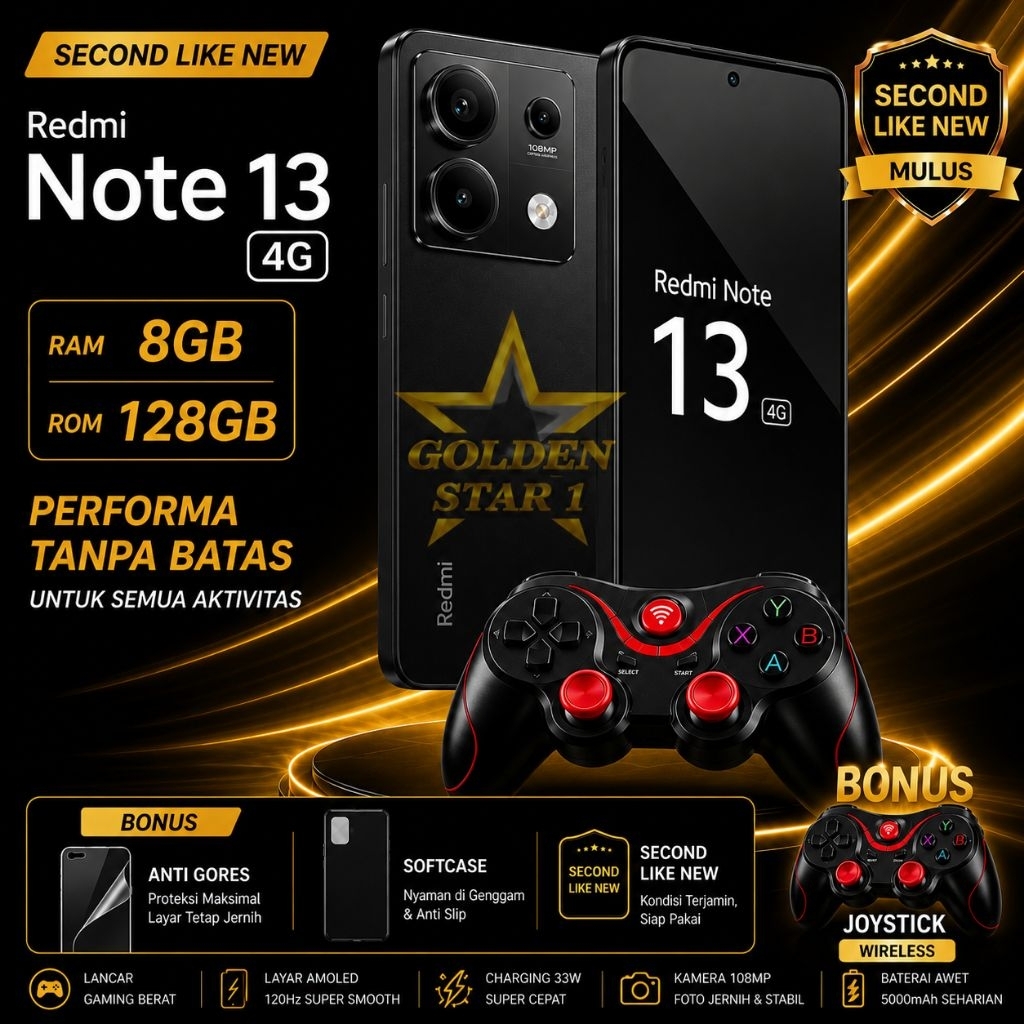 Redmi Note 13 4G RAM 8/128GB Second Mulus Snapdragon 685 NFC AMOLED