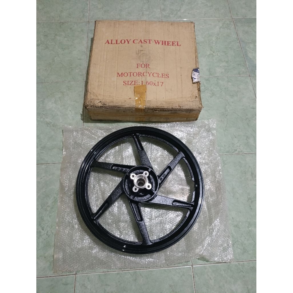 VELG BELAKANG SATRIA 2TAK HIU LUMBA DOUBLE DISK NEW ORIGINAL ASLI SGP NOS