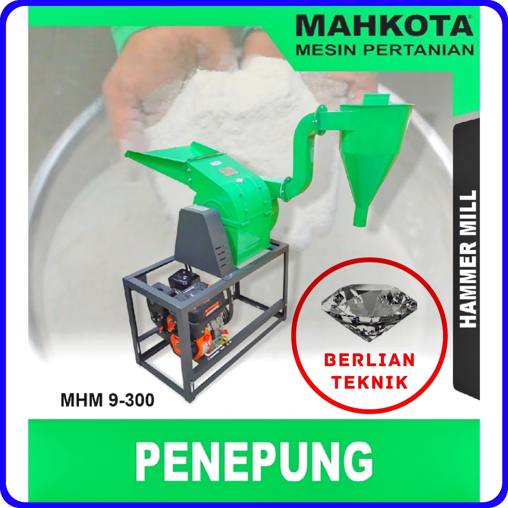 Gilingan Tepung Hammer Mill Penepung Mahkota MHM 9-300