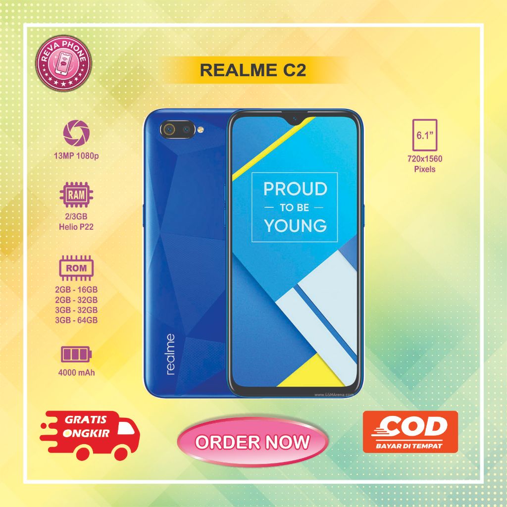 HP REALME C2 Normal second siap pakai
