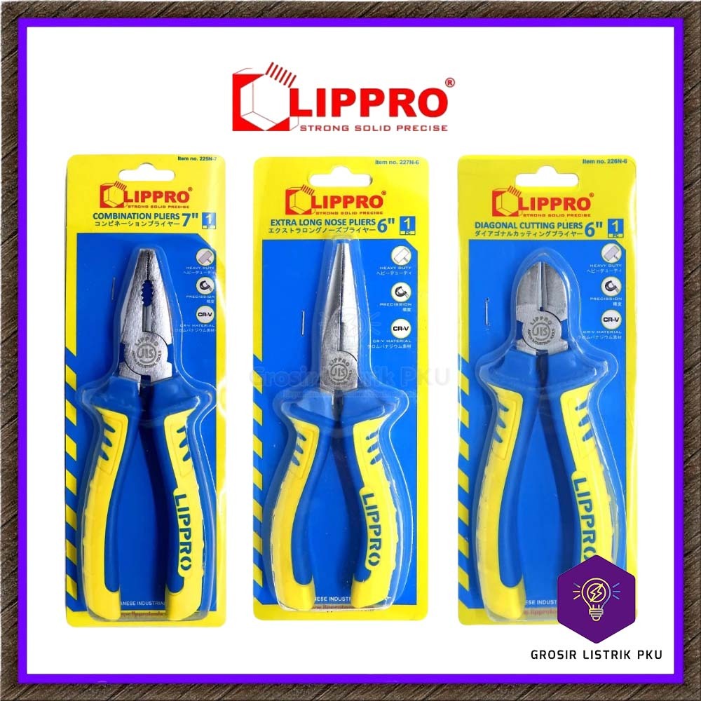 LIPPRO Tang Lancip 6 Inch Kombinasi 7 Inch Potong 6 Inch Tang Jepit Potong 6" Kombinasi 7" Original 