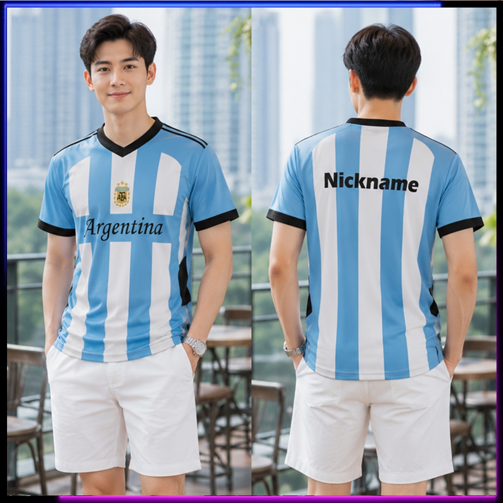 Kaos Bola Argentina / Jersey Argentina Pendek / Jersey Timnas Argentina Terbaru