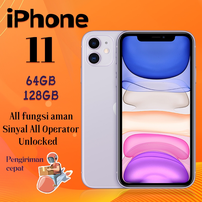 iphone 11 Second 64GB 128GB fullset bekas NFC All Operator Garansi 1Bulan Bh 96+ Lcd Ori phone11