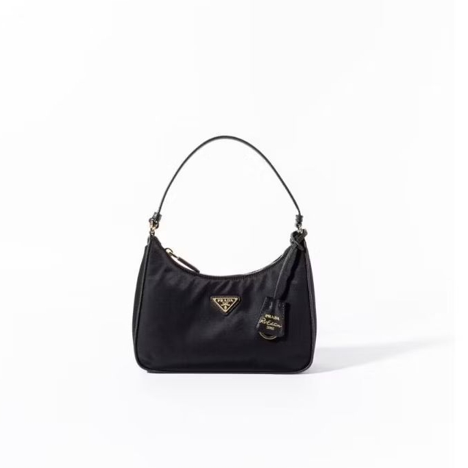 Prada Re-Edition 2005 Re-Nylon and Saffiano Mini Bag Black GHW