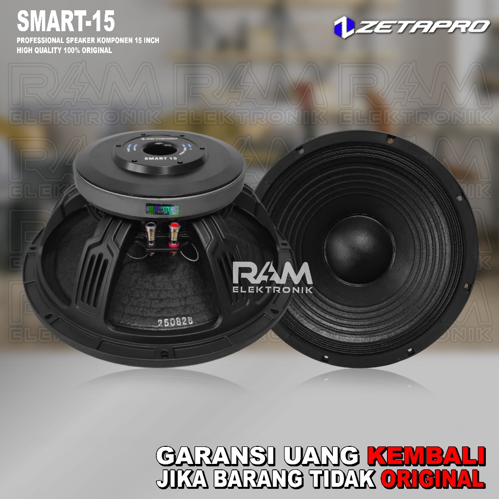 Komponen Speaker 15 Inch ZETAPRO SMART15 | SMART 15 Original 1200 Watt