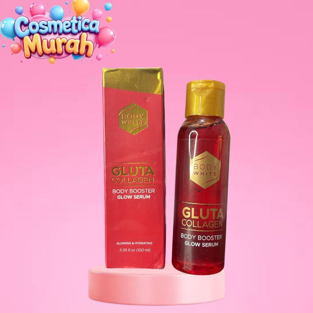 pc.pz}[merah booster] BODY WHITE AHA gluta collagen booster glow serum  100 ml tomato