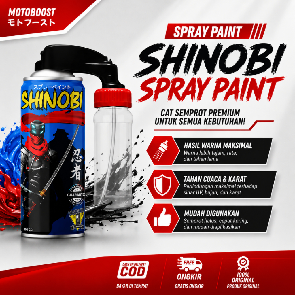 SHINOBI Kompresor Portable Mini Untuk Cat Semprot Mobil Motor Power Can