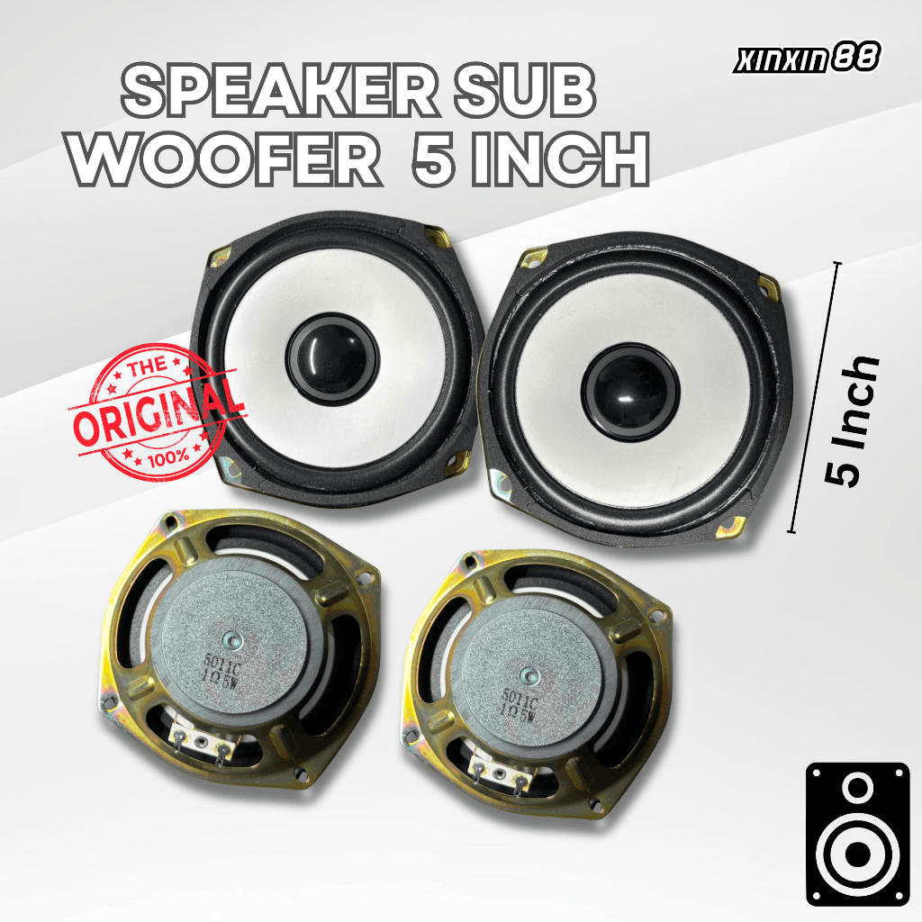 SPEAKER 5 INCH SUB WOFFER 3,2OHM SPEAKER FULL MUSIC BASS ORIGINAL