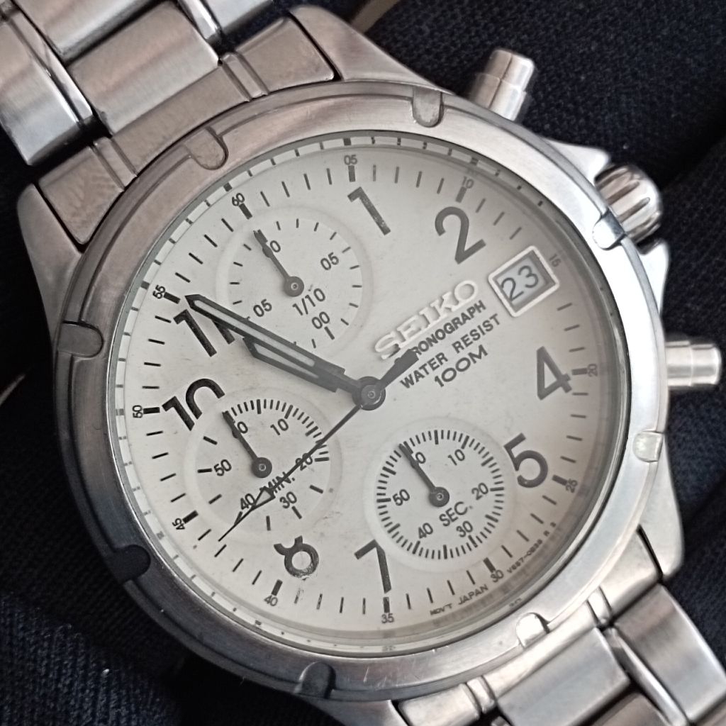 jam tangan Seiko chronograp original second