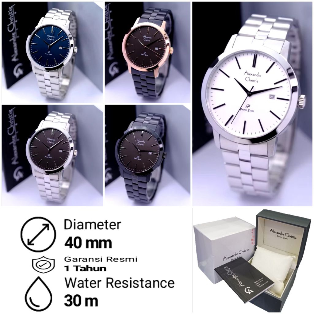 AC1007MD Jam Tangan Pria Alexandre Christie AC 1007 Original AC1007